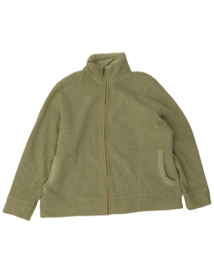 Женская флисовая куртка оверсайз Marks & Spencer UK 18 XL, зеленый полиэстер