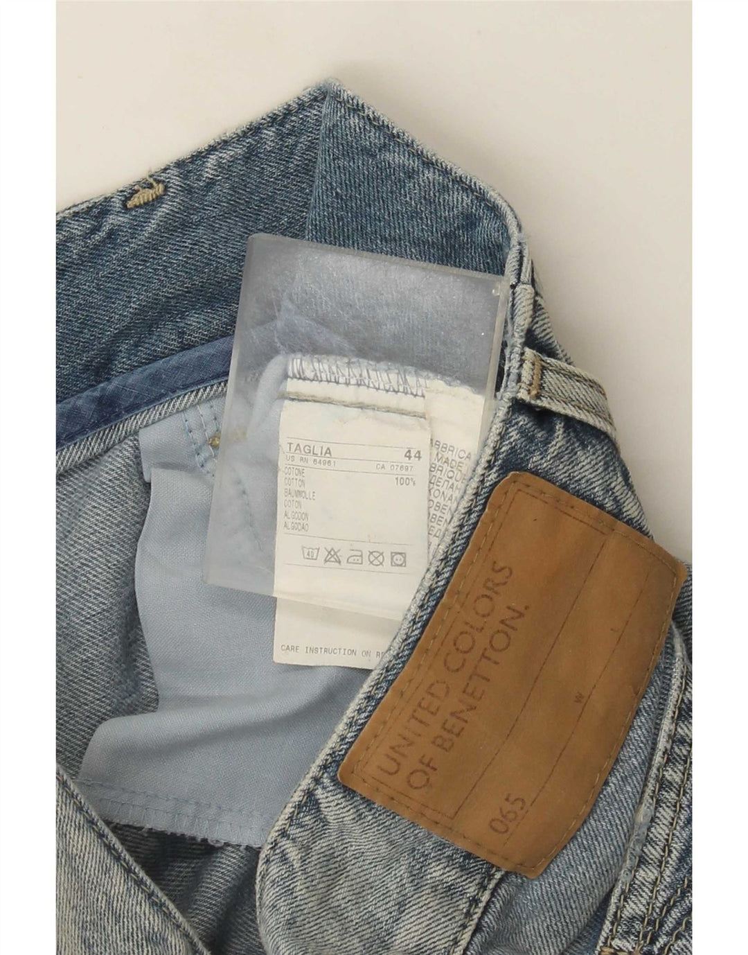 Женская мини-юбка джинсовая Benetton IT 44 Medium W32 Синяя, хлопок