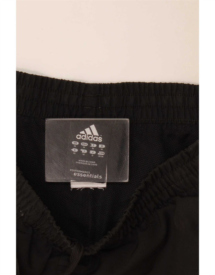 Мужские спортивные шорты Adidas среднего размера из полиэстера черного цвета