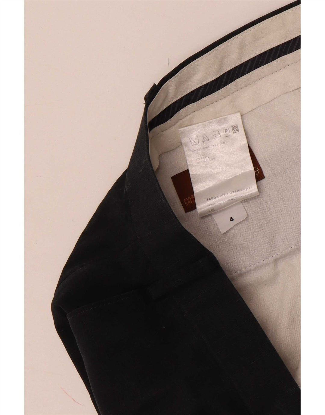 Мужские костюмные брюки Marks & Spencer W42 L33 темно-синие из лиоцелла