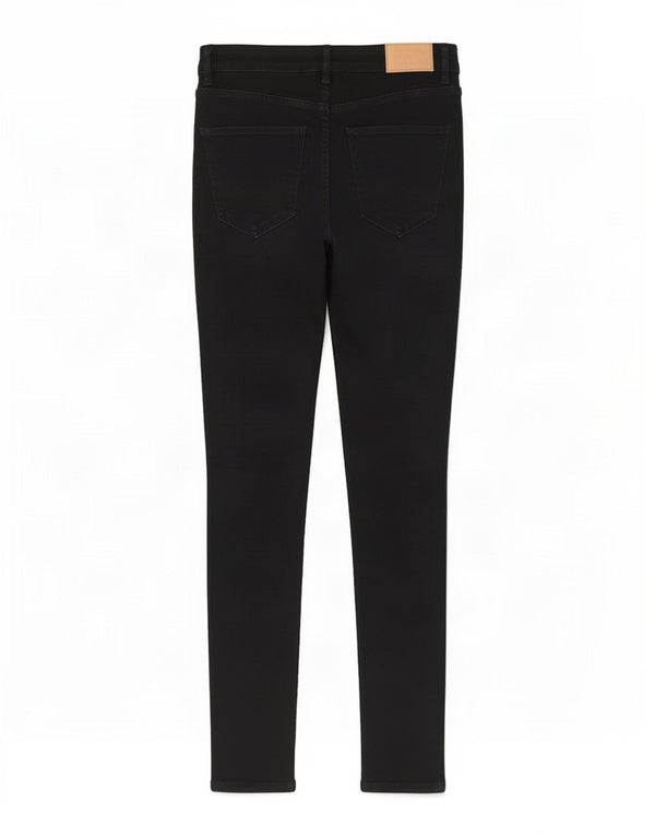 Женские джинсы скинни с высокой талией Zara EU 38, маленькие W28 L27, черные