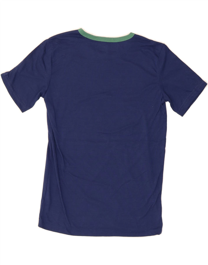 EDDIE BAUER Boys Graphic T-Shirt Top 14-15 Years Large Navy Blue Polyester Vintage Eddie Bauer and Second-Hand Eddie Bauer from Messina Hembry 