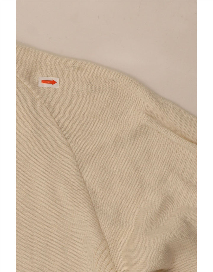 Женский свитер-кардиган оверсайз LEVI'S UK 10, маленький, белый, хлопковый