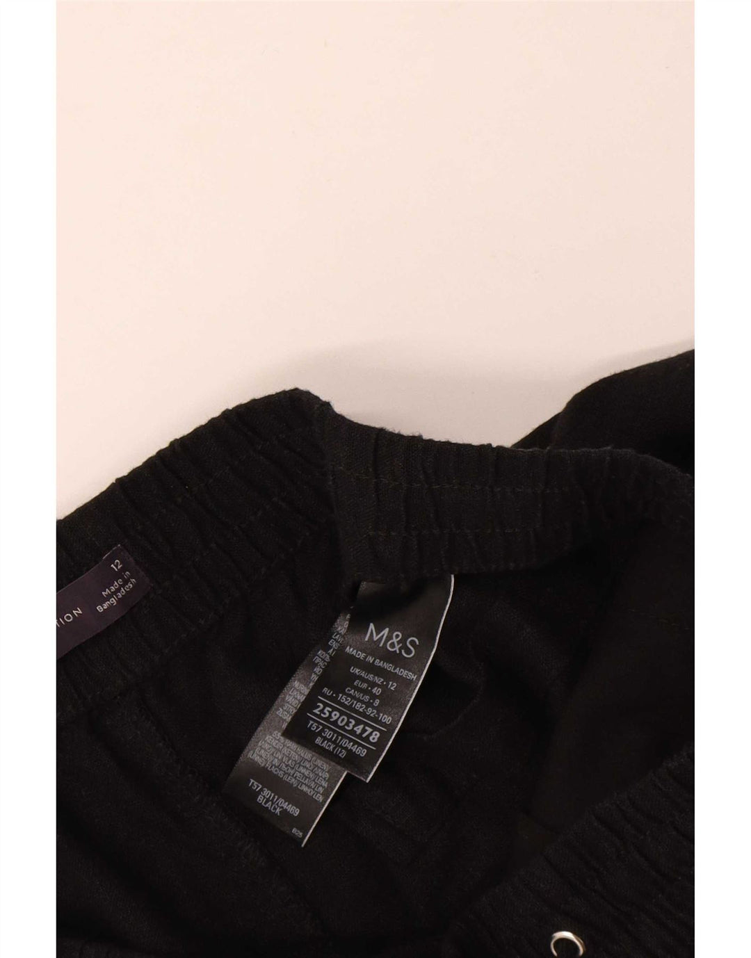 Женские шорты чинос Marks & Spencer UK 12 Medium W30, черные льняные