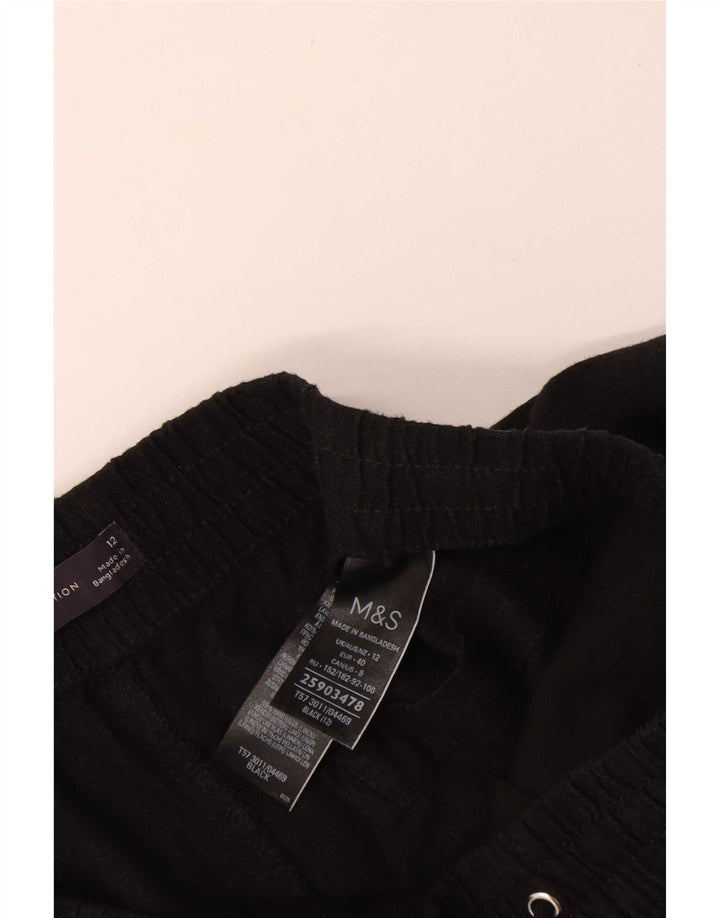 Женские шорты чинос Marks & Spencer UK 12 Medium W30, черные льняные