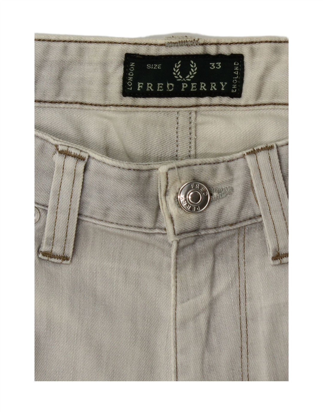 Мужские узкие джинсы FRED PERRY W33 L29 серые, хлопок