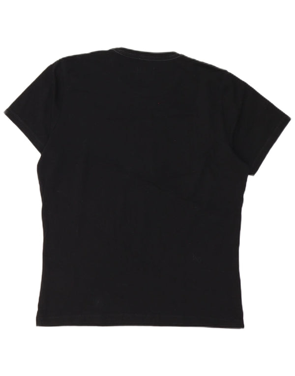 Женская футболка с рисунком PEPE Jeans Top UK 14, средний черный хлопок