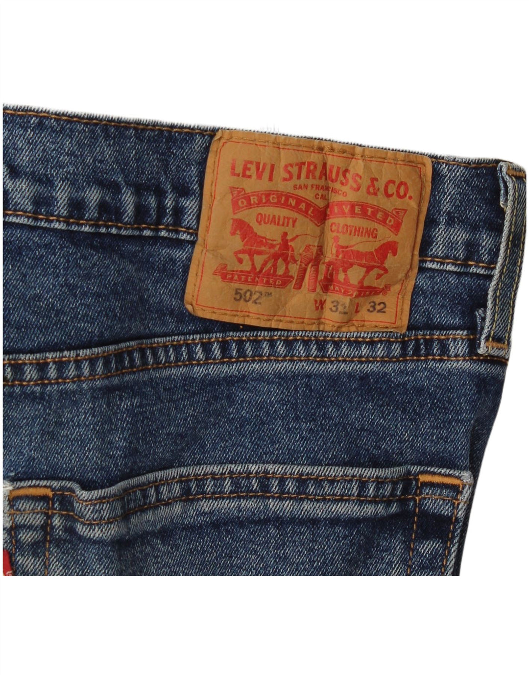 Женские зауженные джинсы Levi's 502 W31 L32, синий хлопок