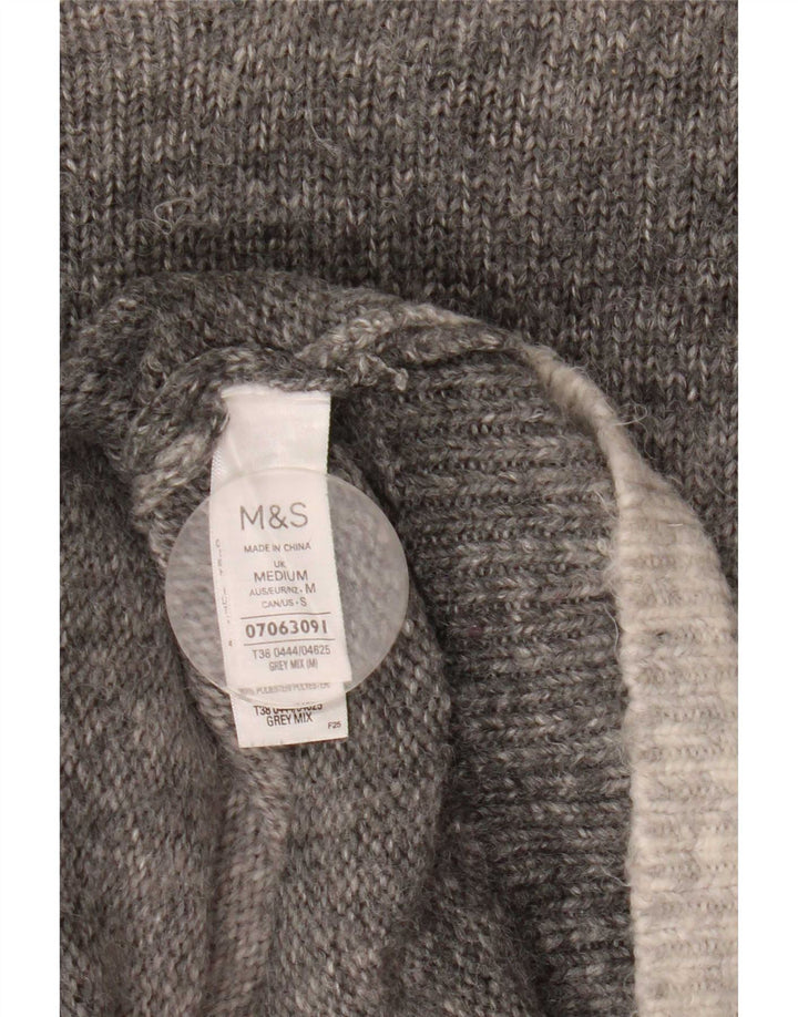 Женский джемпер с высоким воротником Marks & Spencer UK 14, средний серый