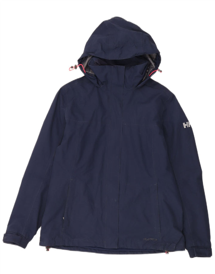Helly Hansen Женская ветровка с капюшоном UK 14 Средний Темно-Синий