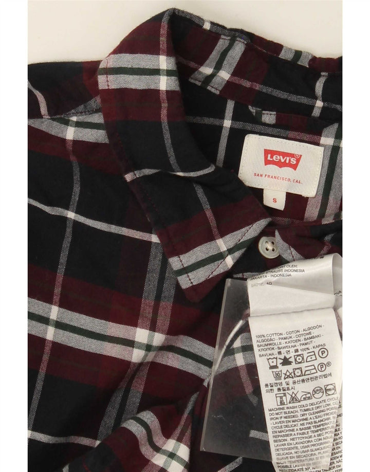 Мужская фланелевая рубашка Levi's, маленькая черная клетка, хлопок