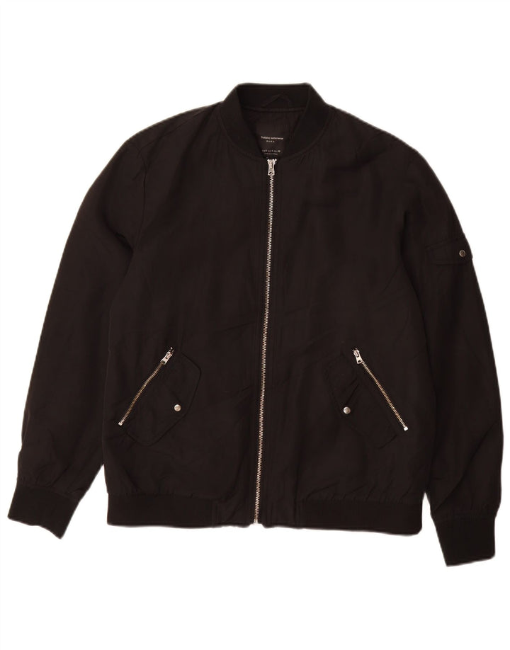Женский бомбер ZARA UK 10, маленький черный