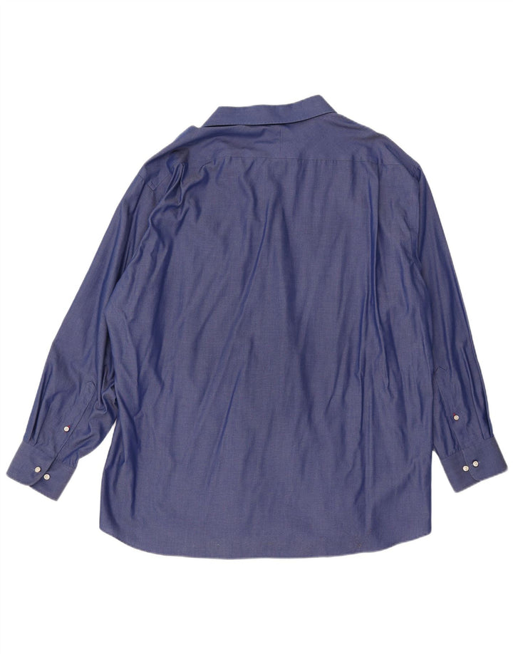 Мужская рубашка обычного кроя Tommy Hilfiger, размер 18, 2XL, синяя, хлопок