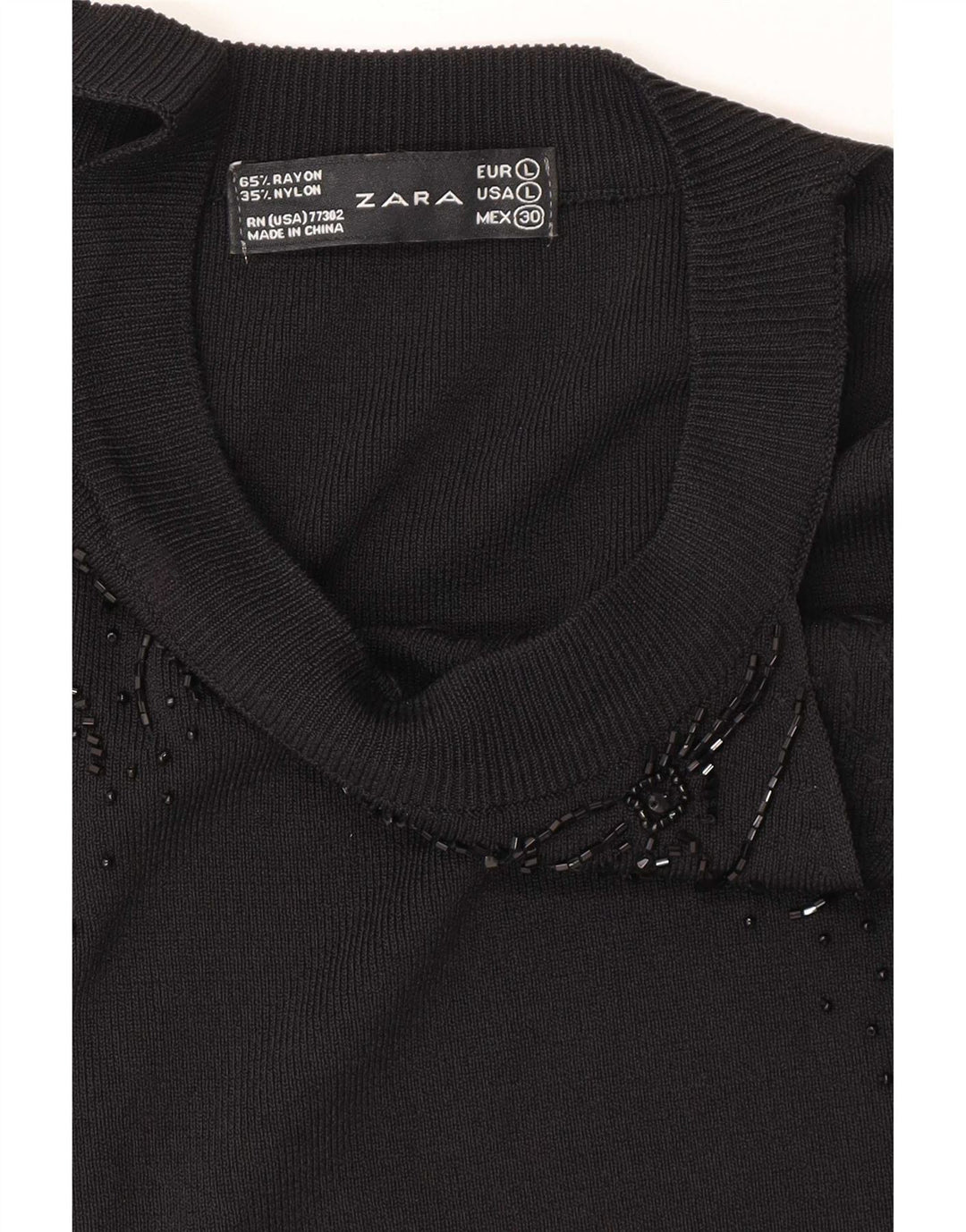 Женская блузка без рукавов Zara UK 14, большой черный вискоза