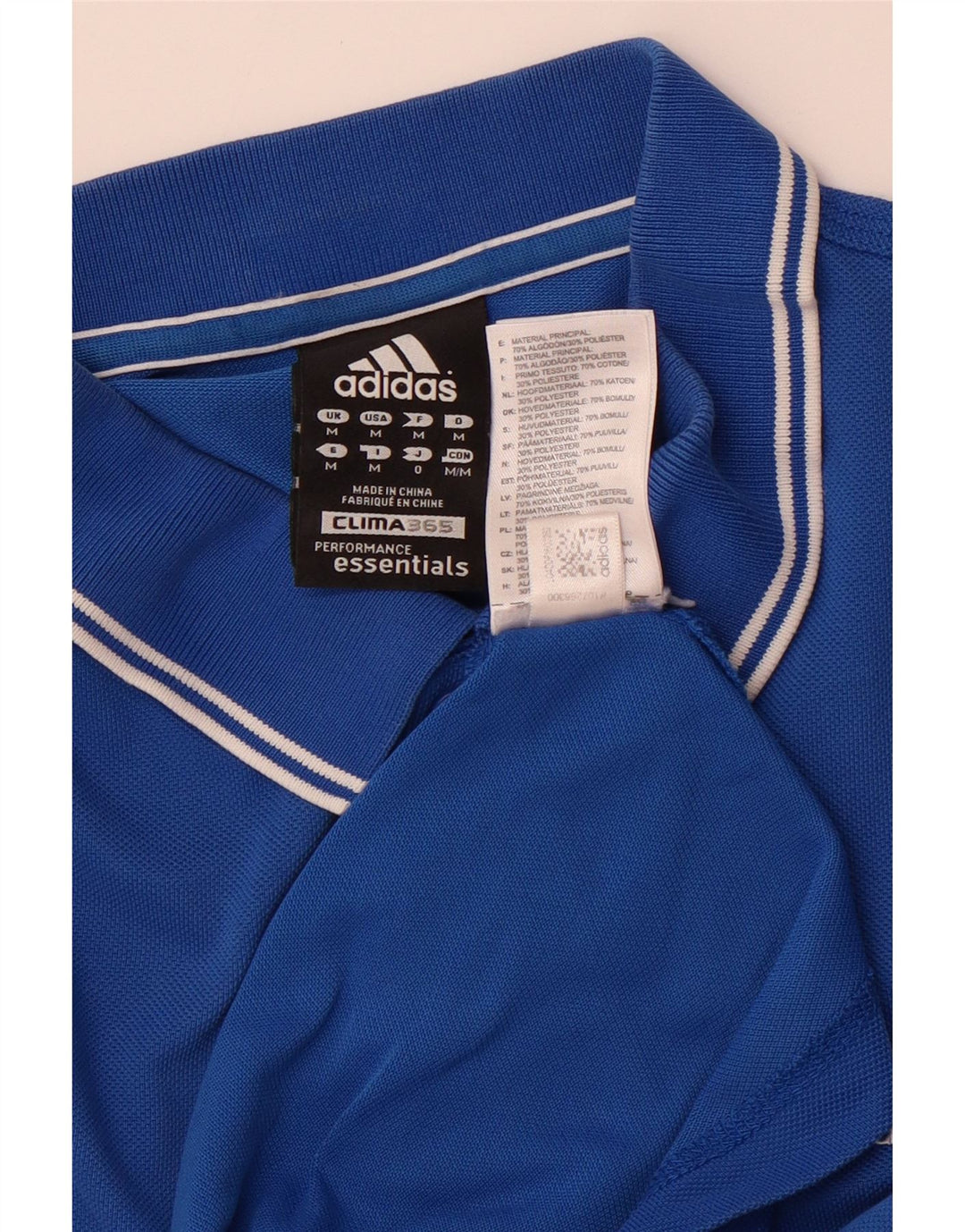 Мужская рубашка-поло ADIDAS Clima 365, хлопок среднего синего цвета