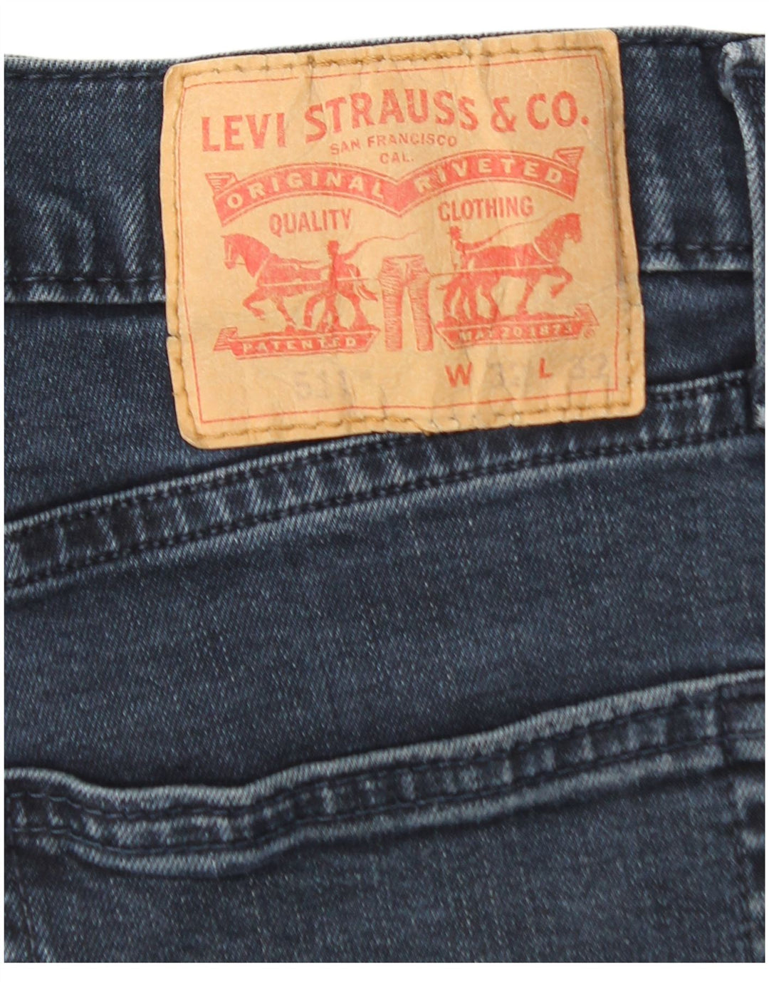 Мужские джинсы LEVI'S 511 Slim W32 L32 Темно-синие, хлопок