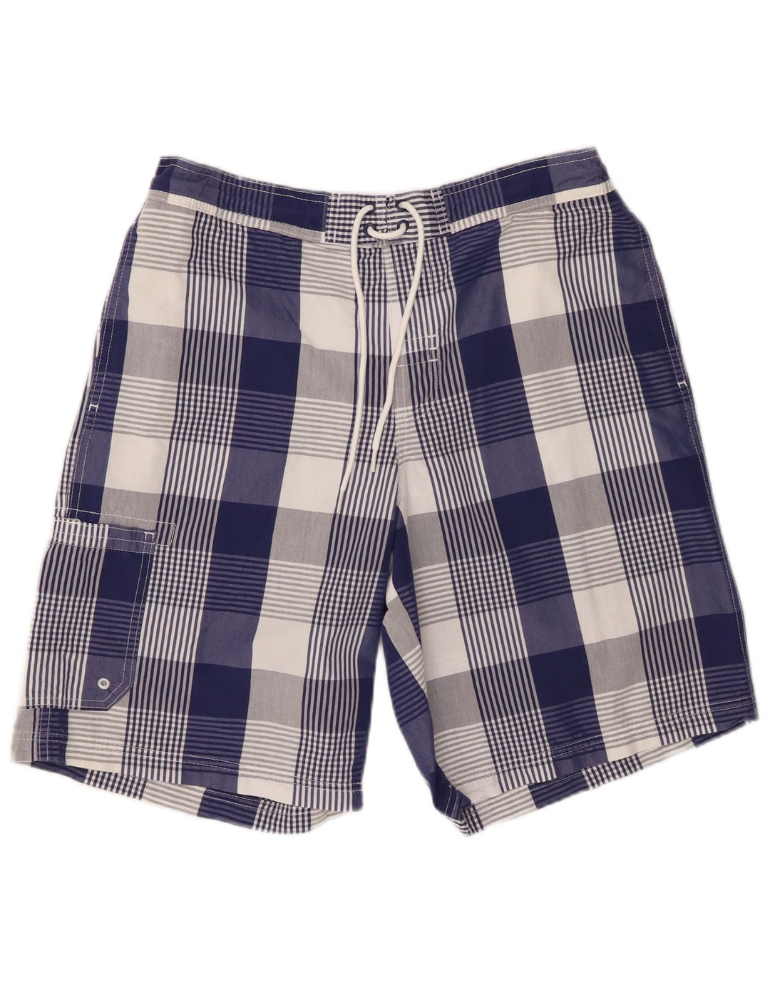 Мужские шорты для плавания Marks & Spencer Blue Harbour, хлопковые, синие в клетку большого размера