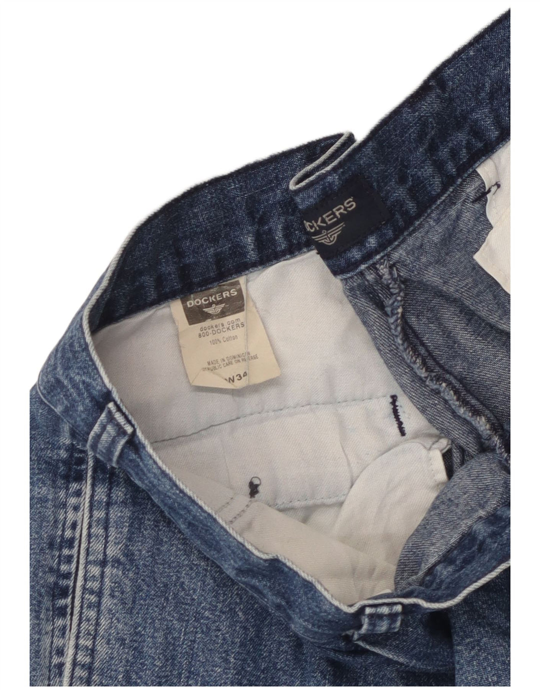 Женские джинсовые шорты Dockers W34, большие синие, хлопок