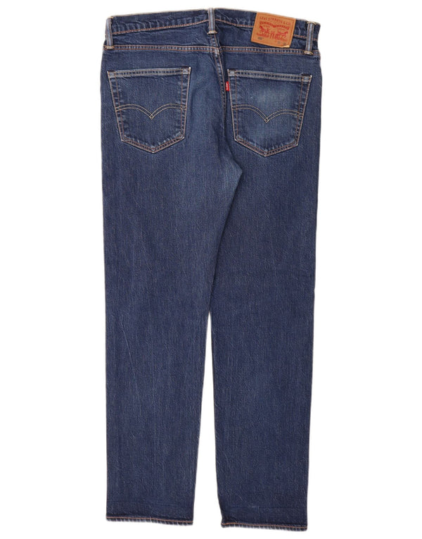 Мужские зауженные зауженные джинсы Levi's 502 W33 L32 синие, хлопок