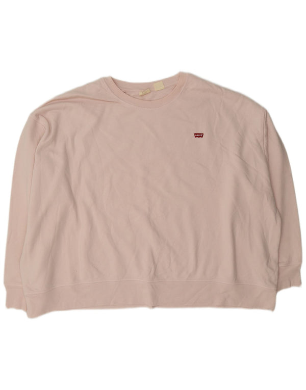 Женский свитер Levi's, джемпер UK 24 4XL, розовый хлопок
