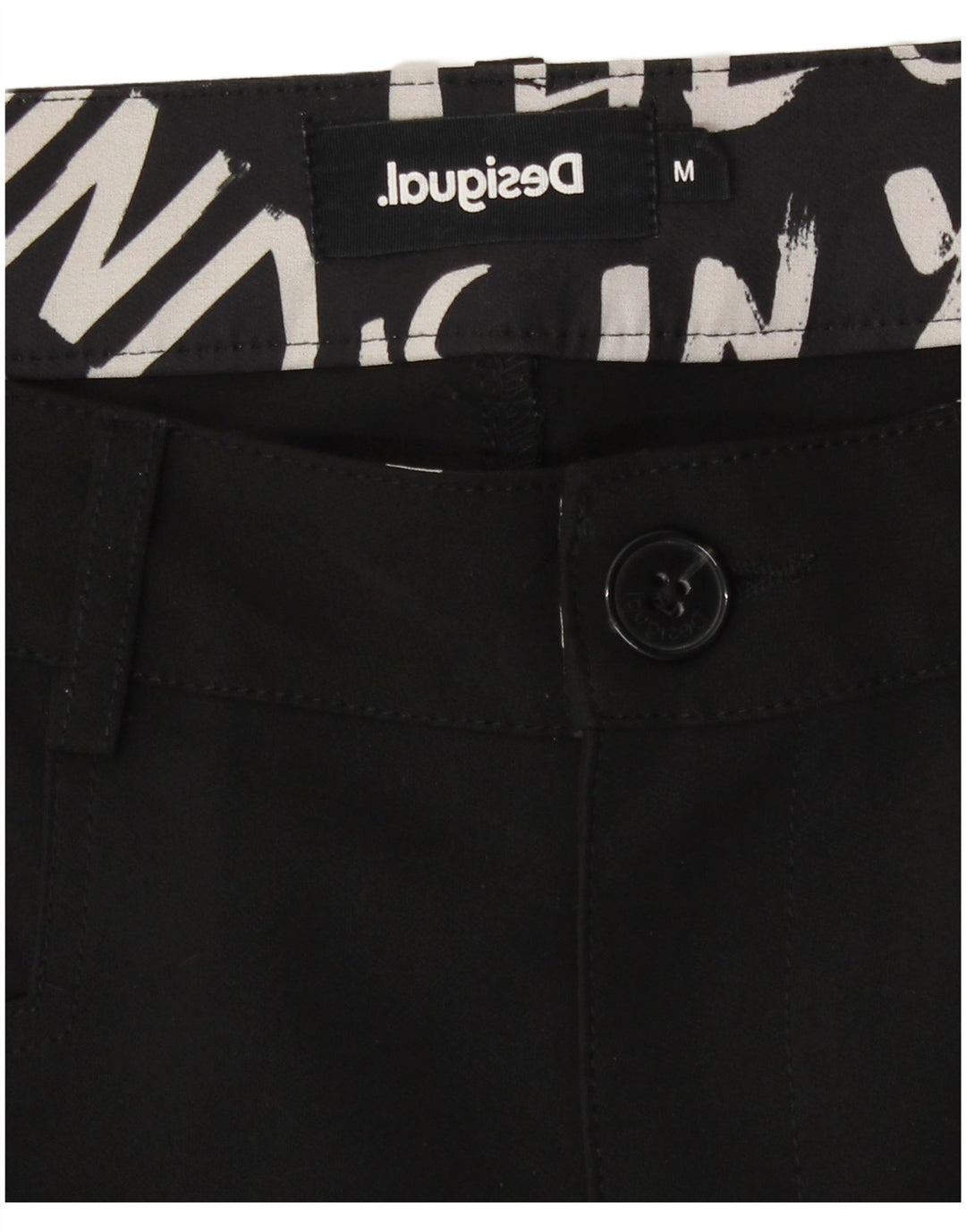 Женские узкие повседневные брюки Desigual, средние W28 L28, черные