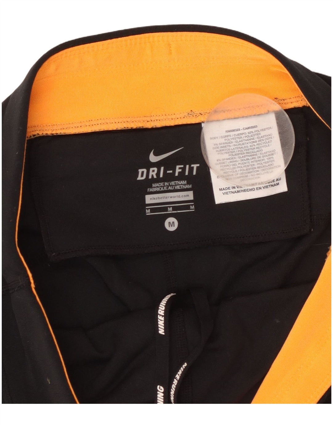 Женские леггинсы-капри NIKE Dri Fit UK 14, средние черные цветные блоки