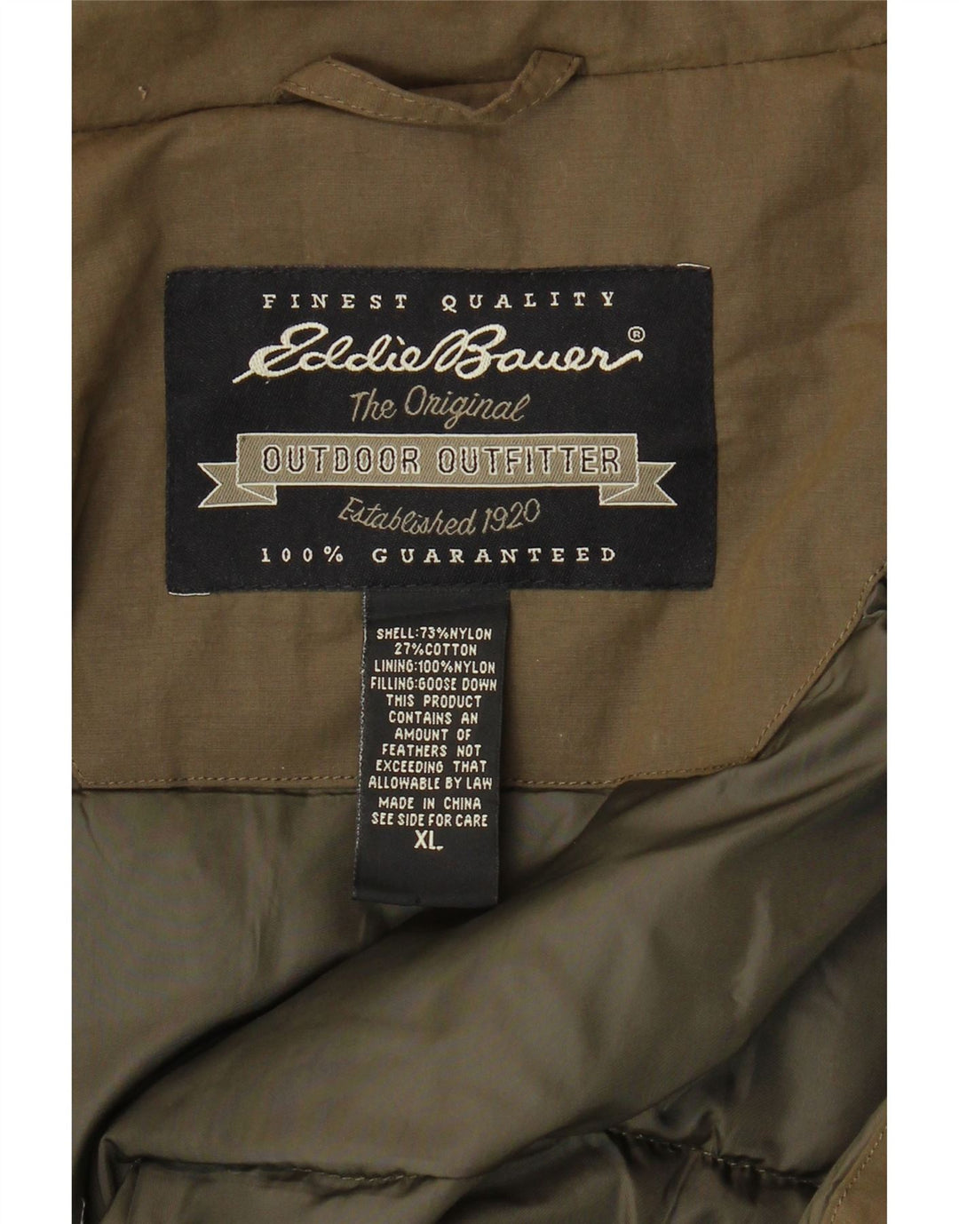 Мужская стеганая куртка Eddie Bauer UK 42 XL, хаки, нейлон