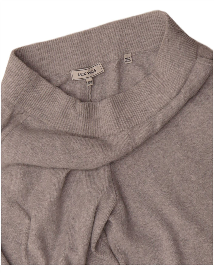 JACK WILLS Женский спортивный костюм Брюки Джоггеры UK 16 Большой серый полиэстер