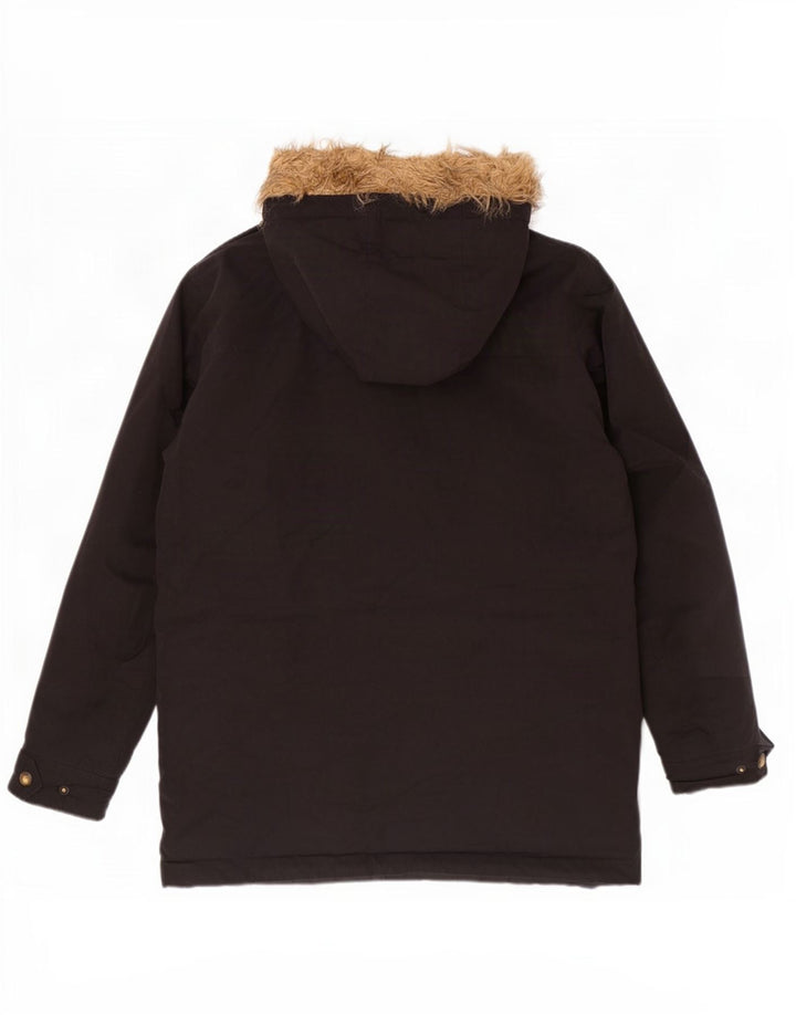 Мужская парка Jack & Jones с капюшоном UK 38, средний черный полиэстер