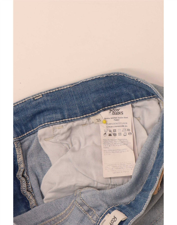 Женские потертые джинсы Roy Rogers Bootcut W25 L28, синий хлопок