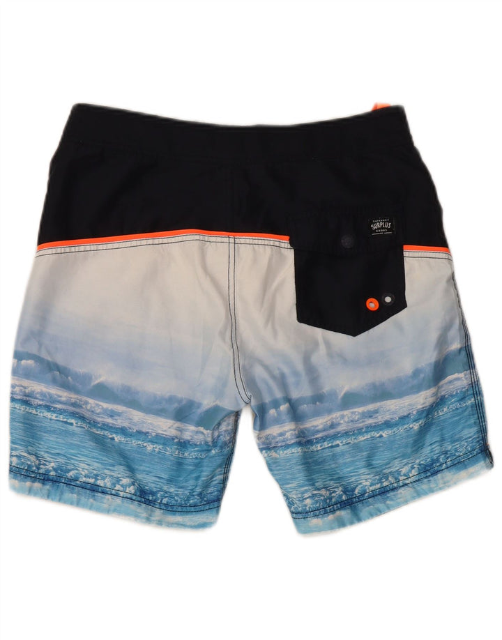 Мужские шорты для плавания Superdry Regular, синие, полиэстер, стандартный размер