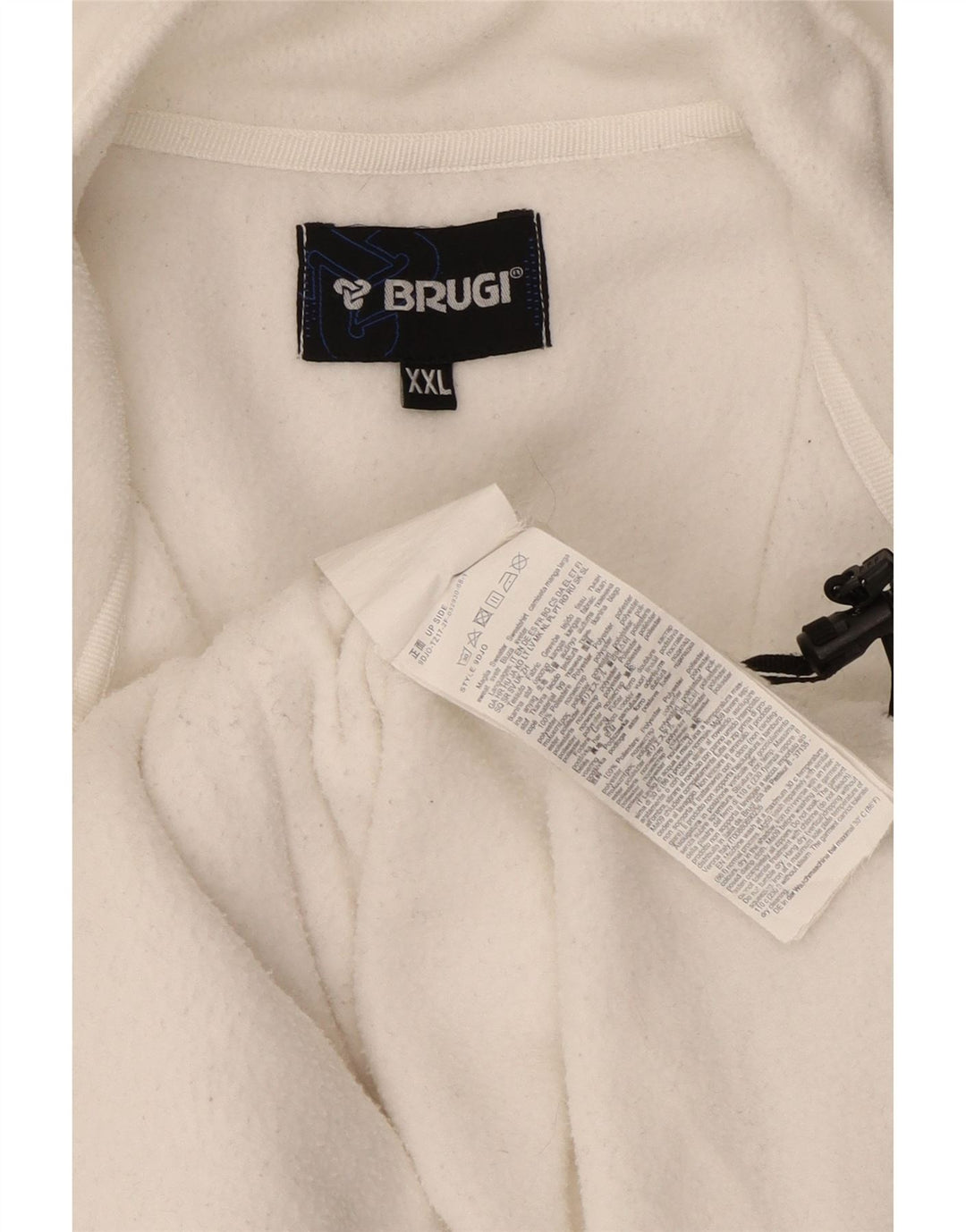 Мужская флисовая куртка Brugi UK 44 2XL, белый полиэстер