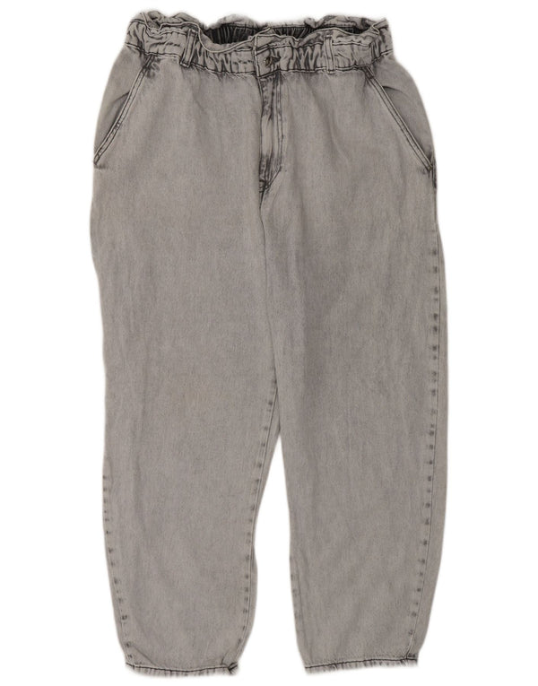 Женские укороченные джинсы свободного кроя с высокой талией Zara EU 44 XL W34 L25 серые