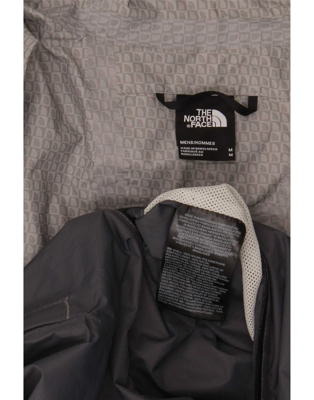 Мужская дождевик с капюшоном The North Face UK 38, нейлон среднего серого цвета
