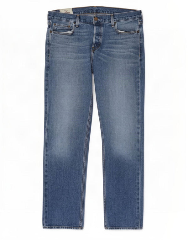 Мужские прямые джинсы Hollister W36 L32, синий хлопок