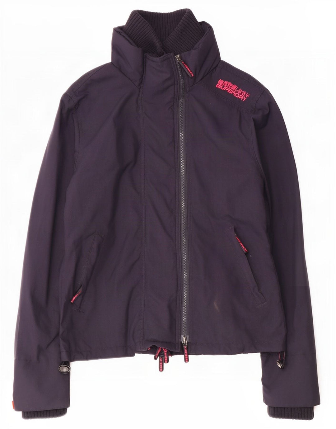 Женская дождевик Superdry UK 14, средний темно-синий, нейлон