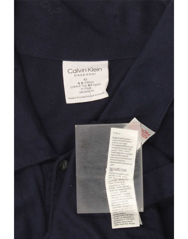 Мужская рубашка Calvin Klein среднего размера, темно-синяя, хлопковая