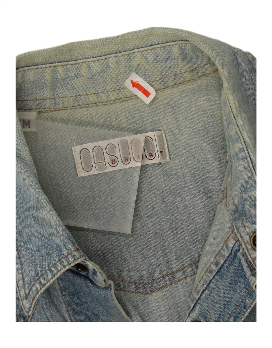 CASUCCI Mens Denim Shirt Medium Blue Vintage Casucci and Second-Hand Casucci from Messina Hembry 