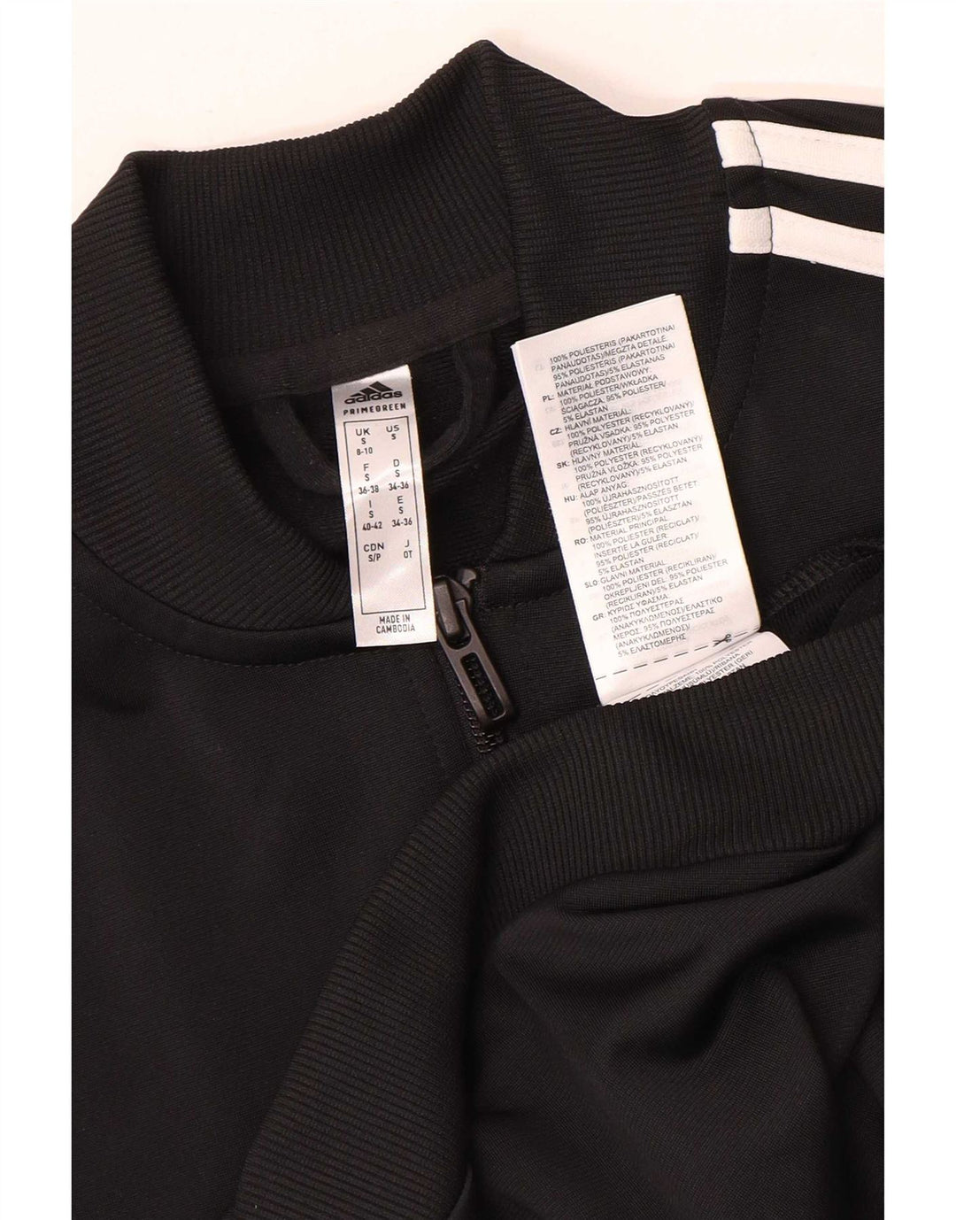 Женская спортивная куртка Adidas UK 8/10, маленький черный полиэстер