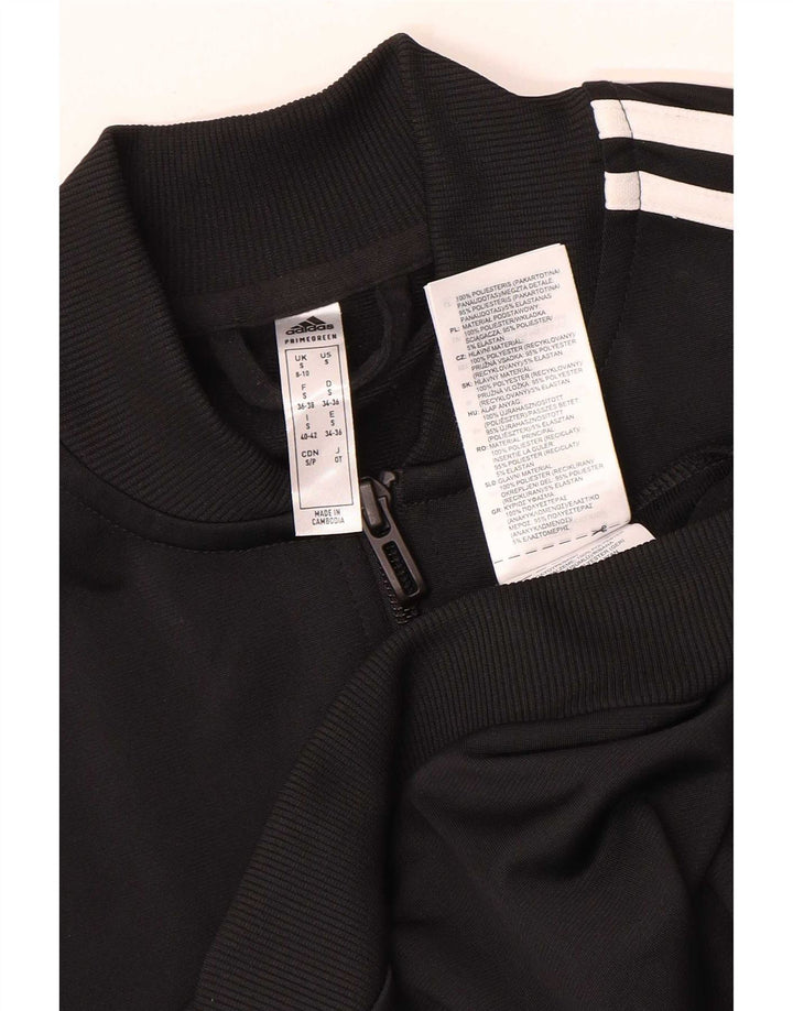 Женская спортивная куртка Adidas UK 8/10, маленький черный полиэстер