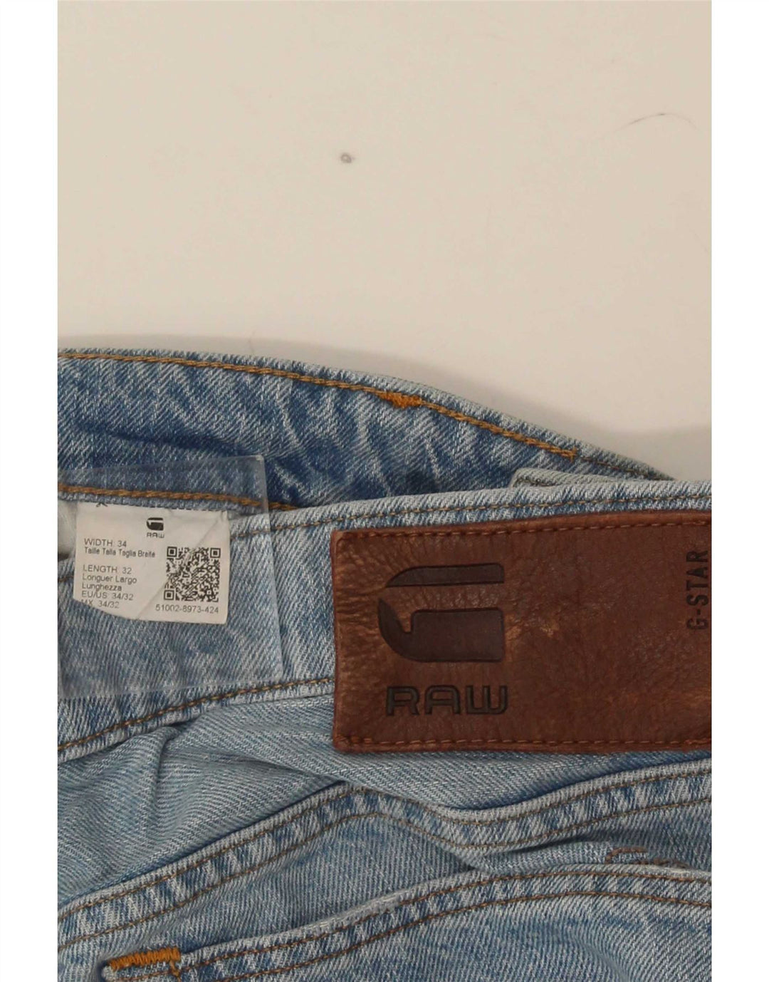Мужские джинсы G-Star 3301 Slim W34 L32 синие