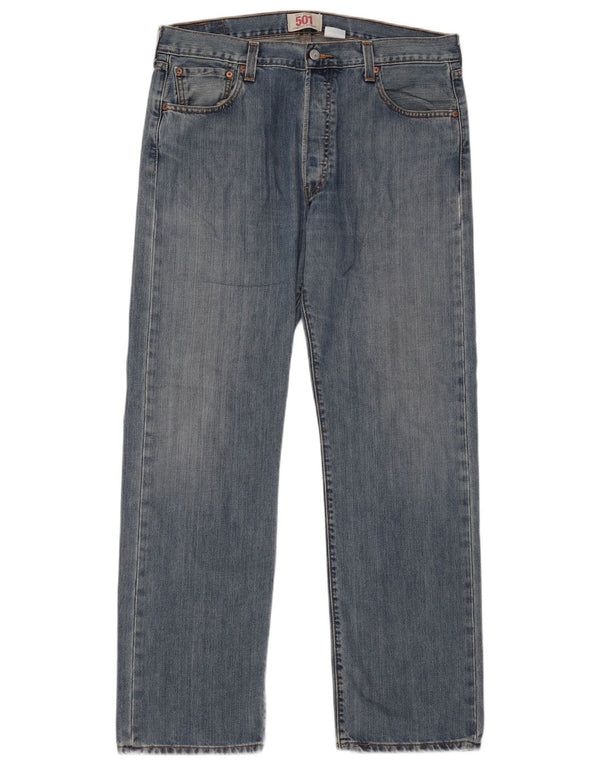 Мужские прямые джинсы Levi's 501 W36 L32 синие, хлопок