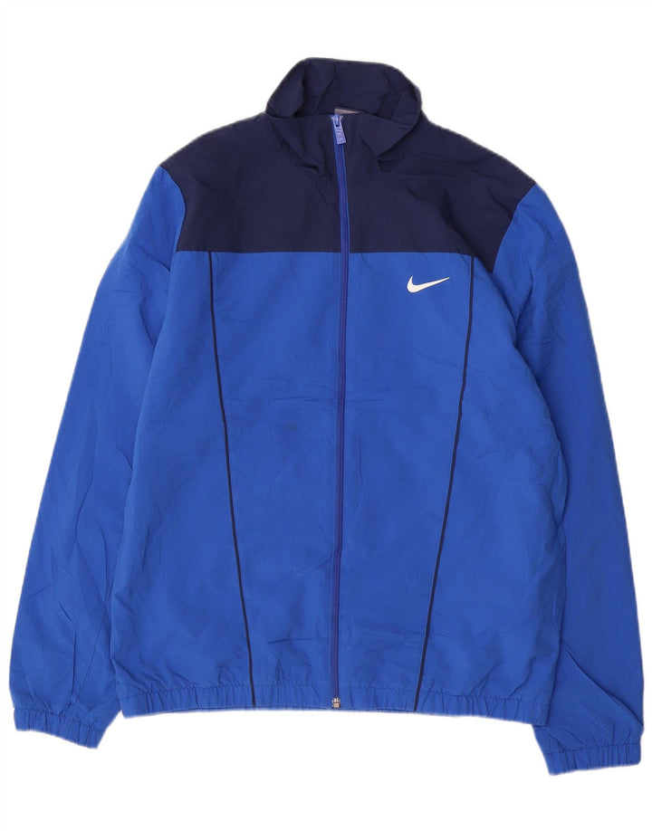 Мужская спортивная куртка NIKE, большая синяя полиэстер с цветными блоками