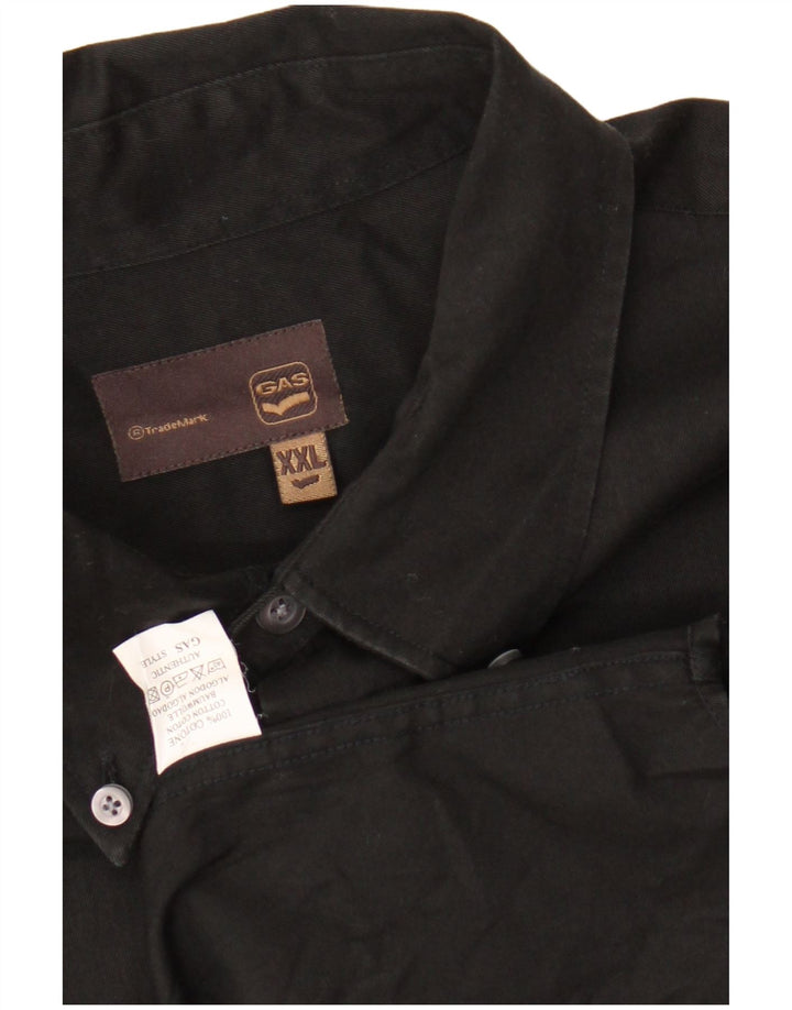Мужская рубашка Gas 2XL, черный хлопок