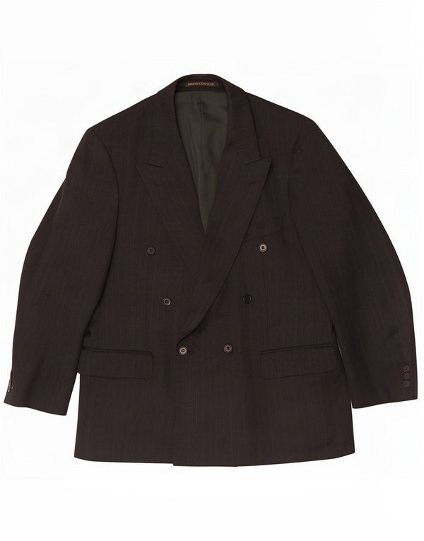 Мужской короткий пиджак Marks & Spencer UK 42 XL, черный в тонкую полоску