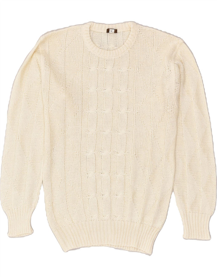 VINTAGE Womens Crew Neck Jumper Sweater IT 48 XL Beige | Vintage Vintage | Thrift | Second-Hand Vintage | Used Clothing | Messina Hembry 