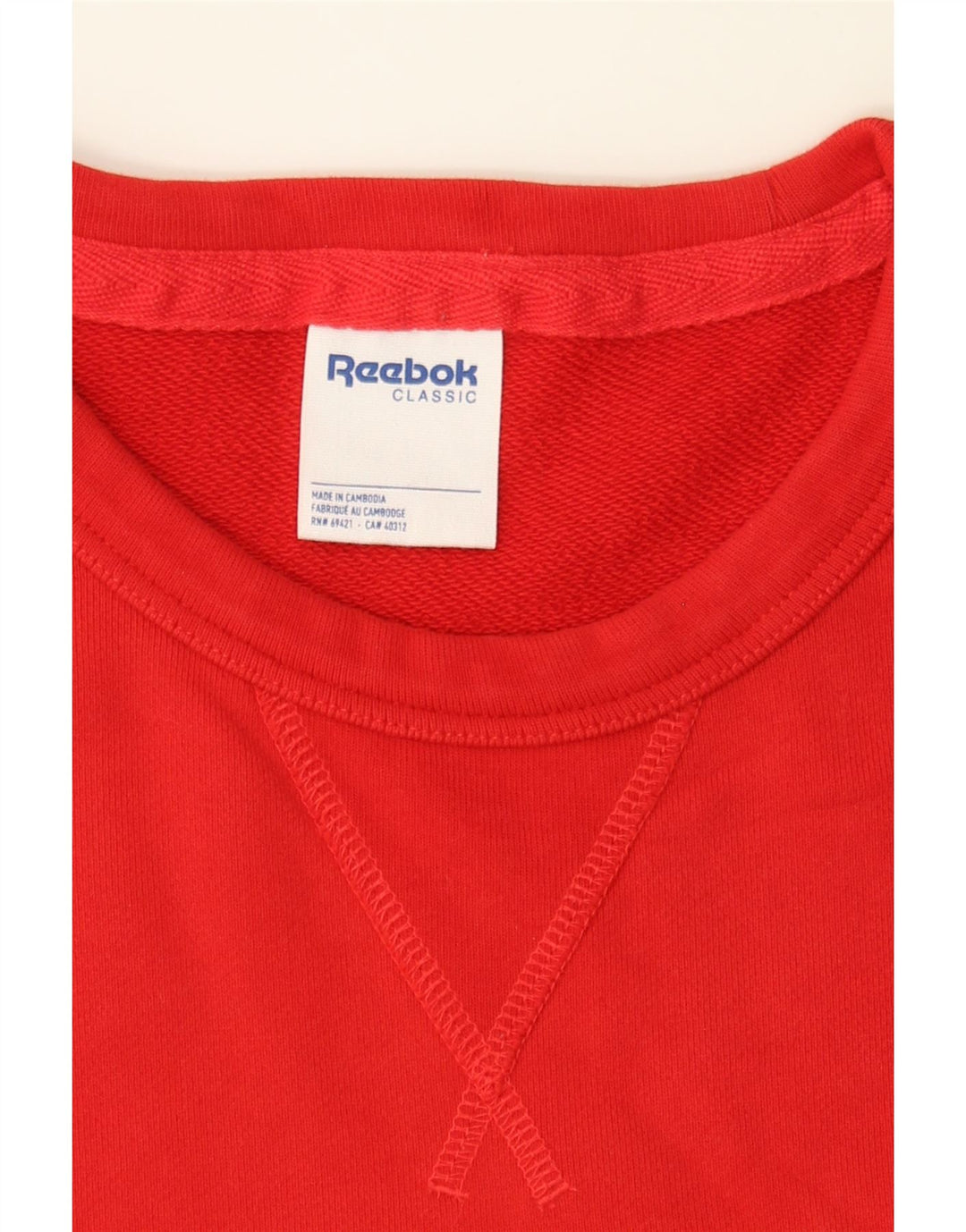 REEBOK Mens Classic Graphic Sweatshirt Jumper XS Multicoloured Colourblock Vintage Reebok and Second-Hand Reebok from Messina Hembry 
