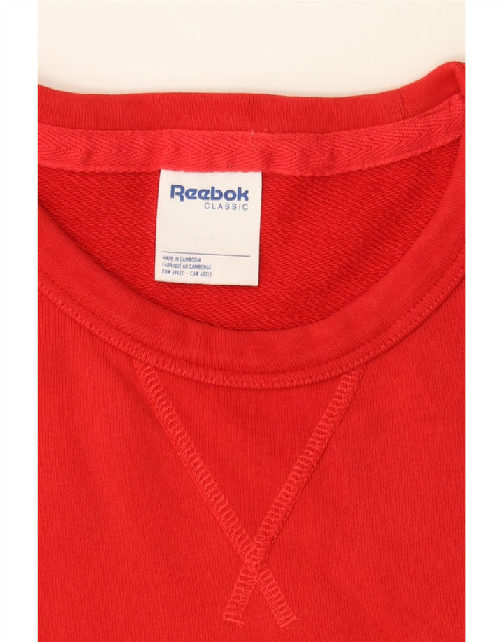 REEBOK Mens Classic Graphic Sweatshirt Jumper XS Multicoloured Colourblock Vintage Reebok and Second-Hand Reebok from Messina Hembry 