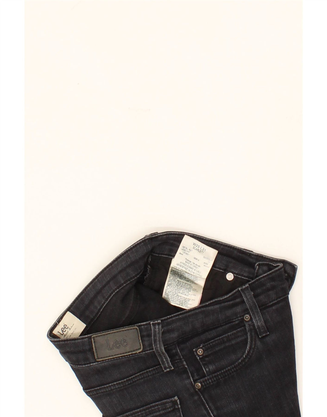 LEE Womens Scarlett Slim Jeans W25 L24 Black Cotton Vintage Lee and Second-Hand Lee from Messina Hembry 