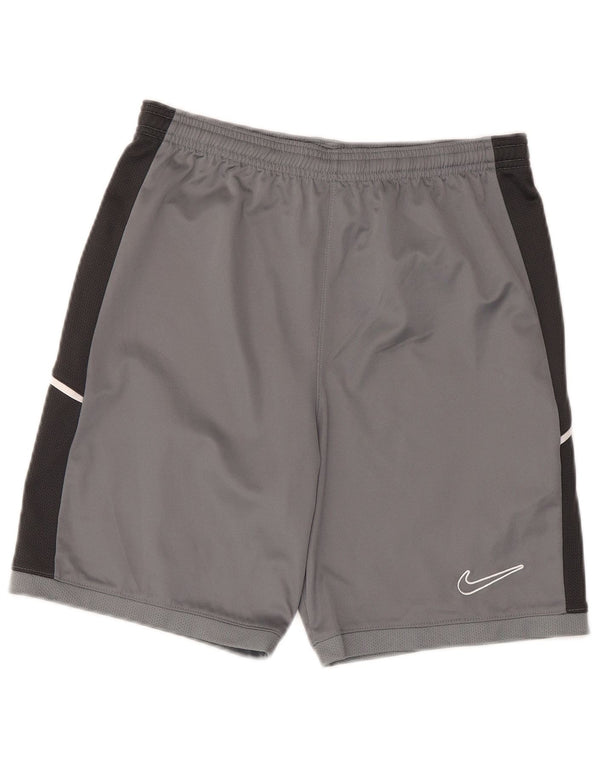 Спортивные шорты Nike Dri Fit для мальчиков 13–14 лет, XL, серые с цветными блоками